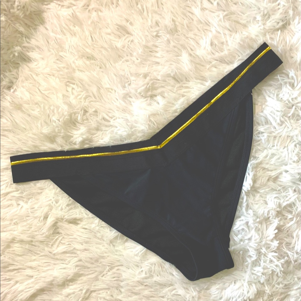 Bikini bottom with gold embellishment